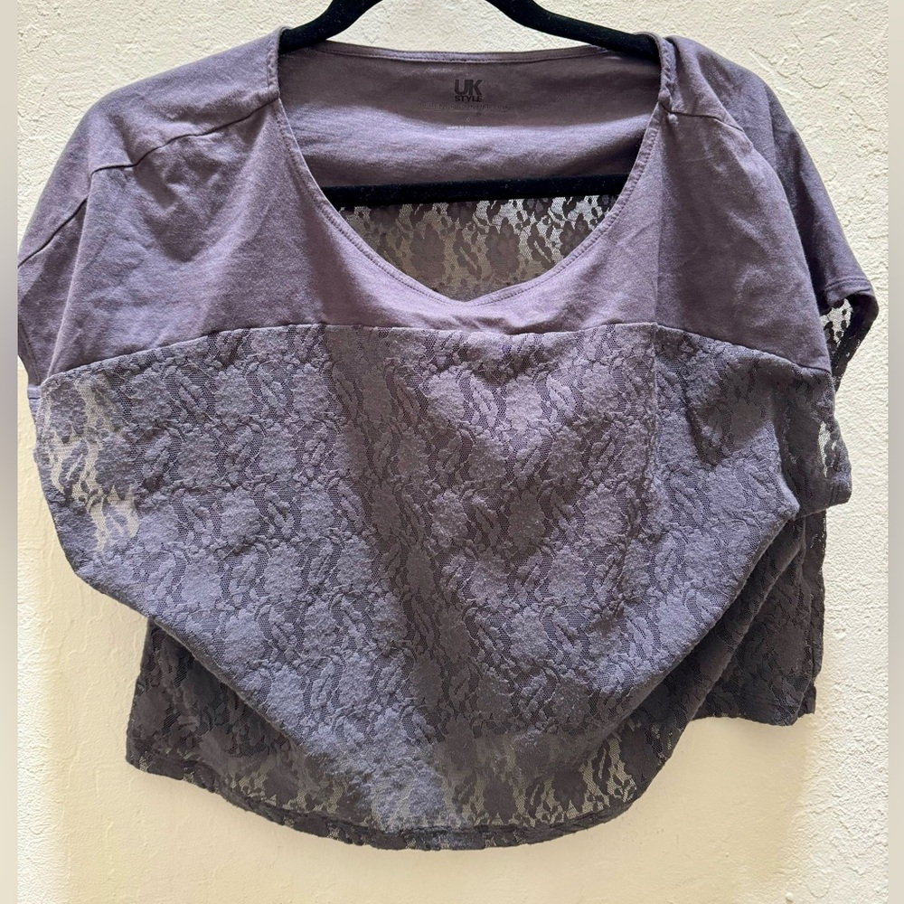 UK French Connection Womens Medium Top Lace Short Sleeve